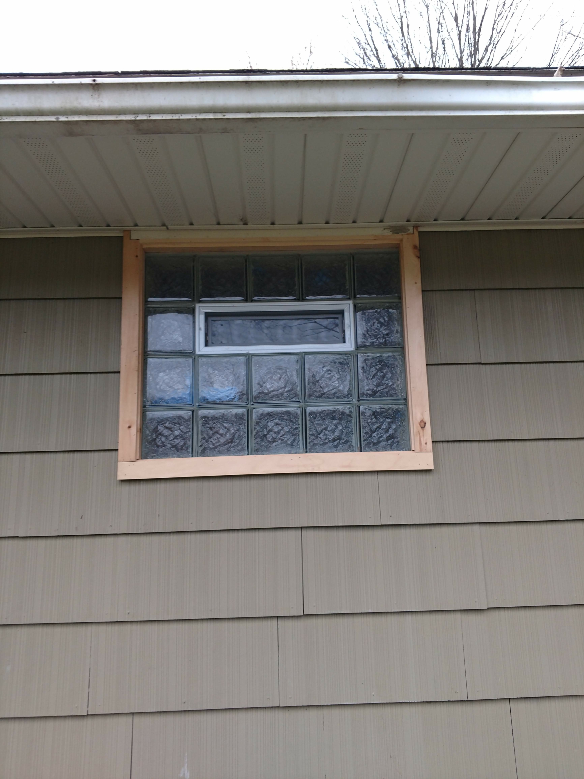 Exterior work of a window