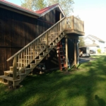 Exterior deck under construction