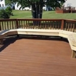 A wooden deck